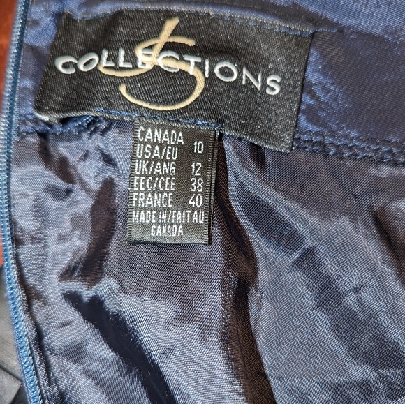 JS Collections size 10 navy skirt suit vintage. - Picture 14 of 16